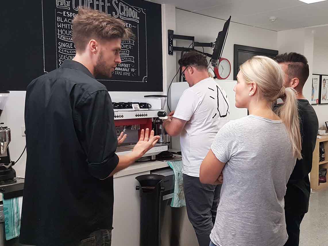 hg coffee school barista training